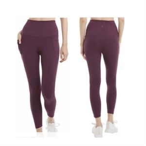 🤸‍♀️Danskin Women's Ultra High Rise Leggings Italian Plum Pockets